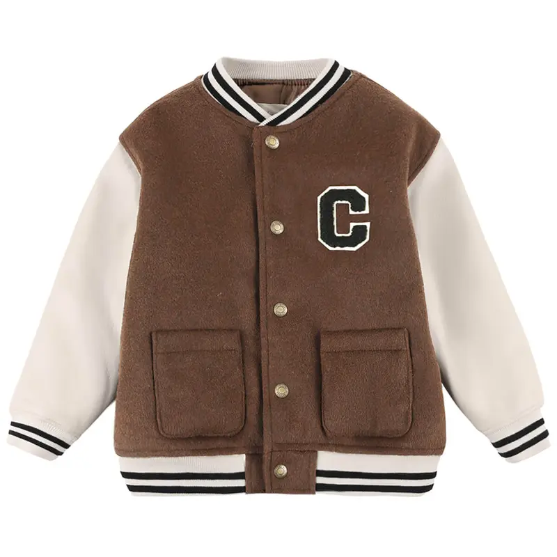 Varsity Jacket in Brown by Rylee & Cru