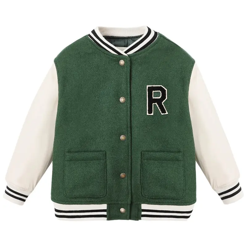 Varsity Jacket in Green by Rylee & Cru