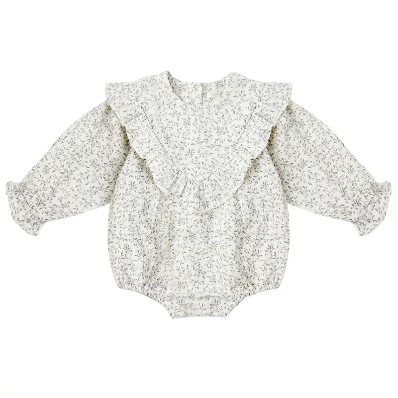 Winnie Romper in Blue Vines by Rylee & Cru