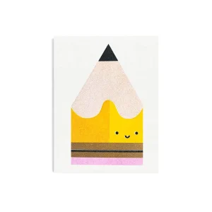 Yellow Pencil Greetings Card by Scout Editions