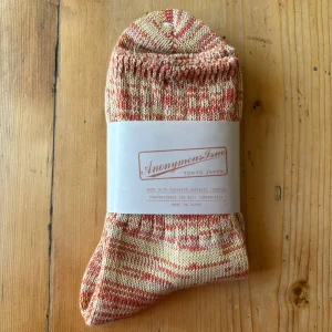 3 Colour Mix Half Women's Socks in Orange by Anonymous Ism
