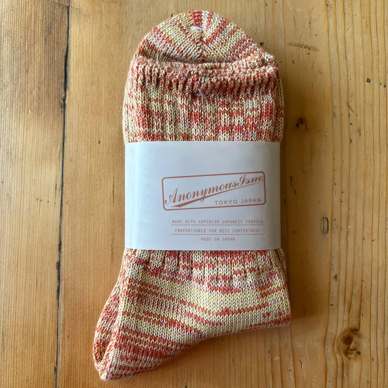 3 Colour Mix Half Women's Socks in Orange by Anonymous Ism