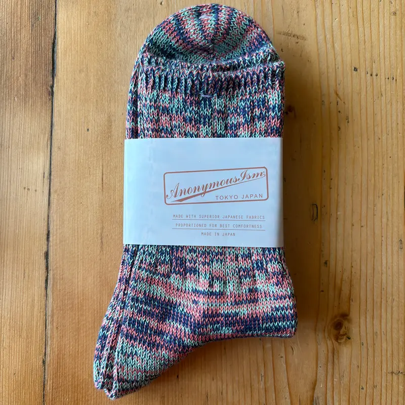 3 Colour Mix Half Women's Socks in Pink by Anonymous Ism