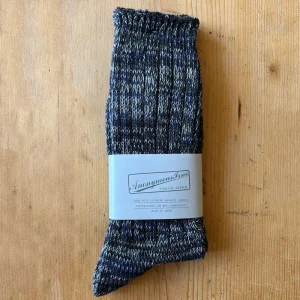 5 Colour Mix Crew Adult Socks in Moss by Anonymous Ism