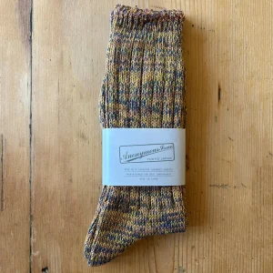 5 Colour Mix Crew Adult Socks in Yellow by Anonymous Ism