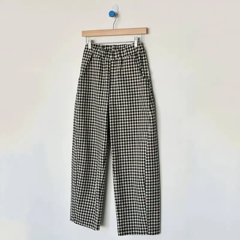 Arc Pants in Black Gingham by Le Bon Shoppe