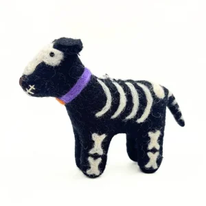 Bones The Skeleton Dog Hanging Halloween Decoration by Amica