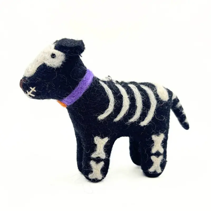 Bones The Skeleton Dog Hanging Halloween Decoration by Amica