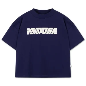 Boxy Tee Shirt in Cosmic Navy by Repose AMS