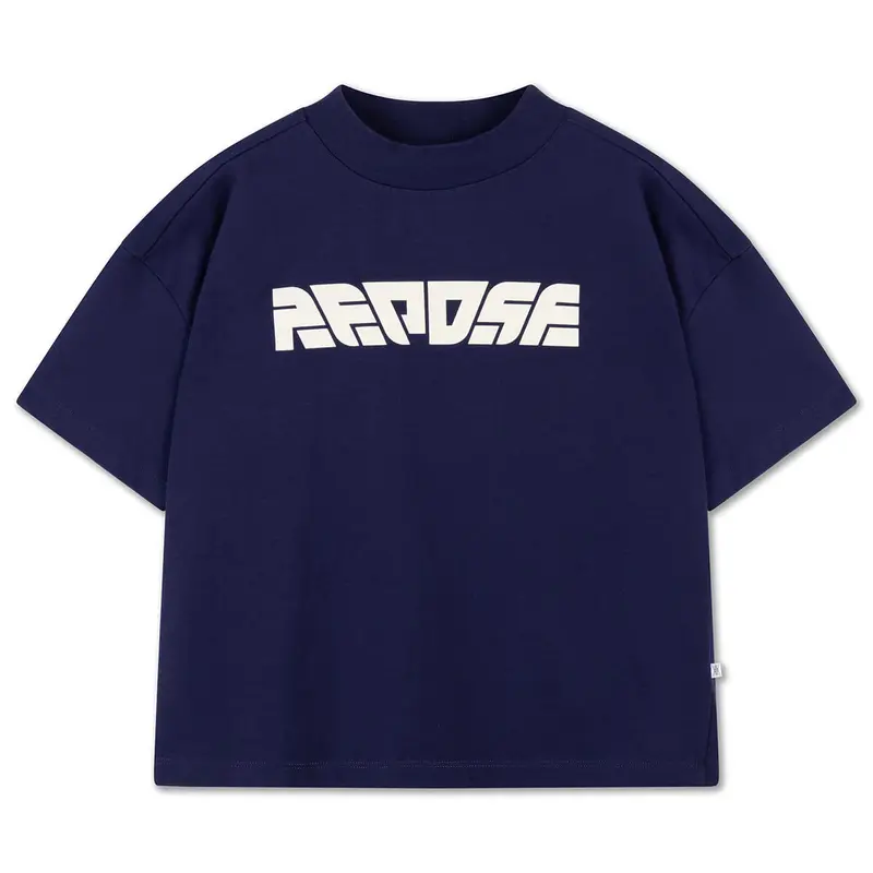 Boxy Tee Shirt in Cosmic Navy by Repose AMS