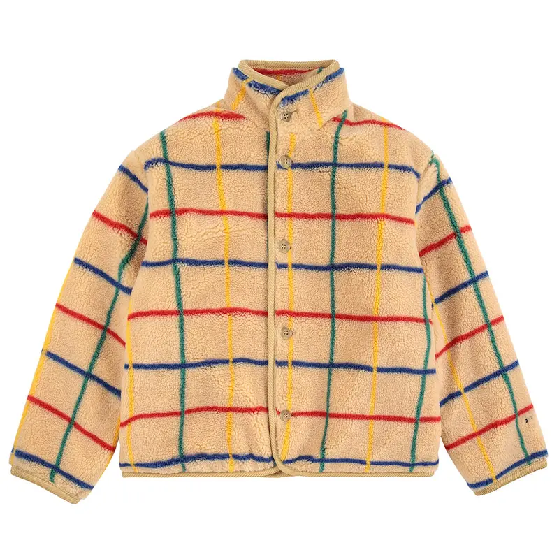 Faux Shearling Stripe Jacket by Bobo Choses