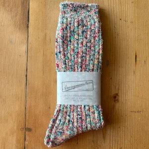 Homespun Art Yarn Crew Adult Socks in Multi by Anonymous Ism