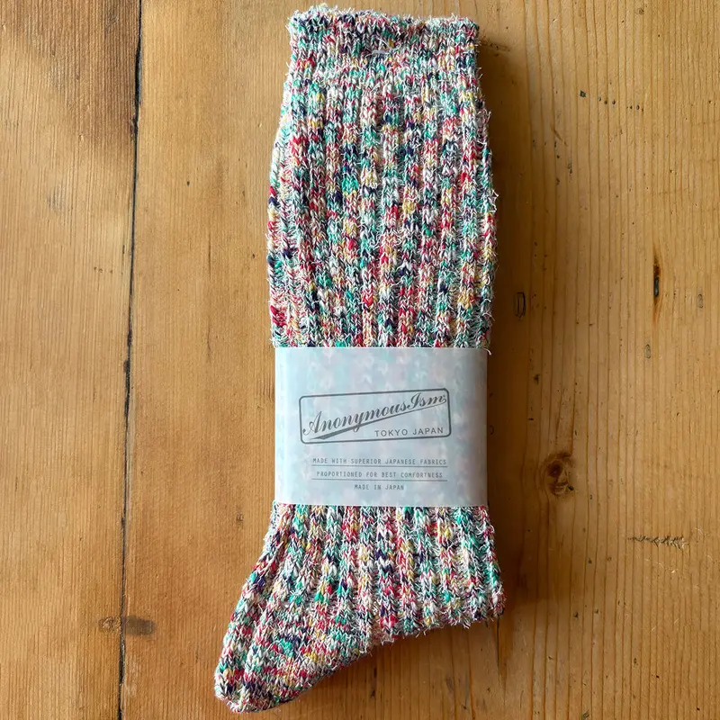 Homespun Art Yarn Crew Adult Socks in Multi by Anonymous Ism