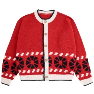 Kaleidoscope Cardigan in Red by Bobo Choses