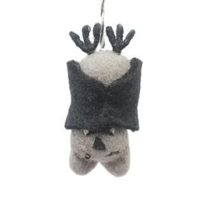 Mini Sleeping Bat Hanging Halloween Decoration by Amica
