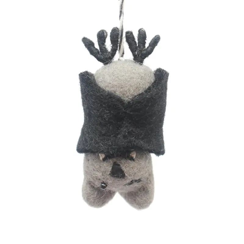 Mini Sleeping Bat Hanging Halloween Decoration by Amica