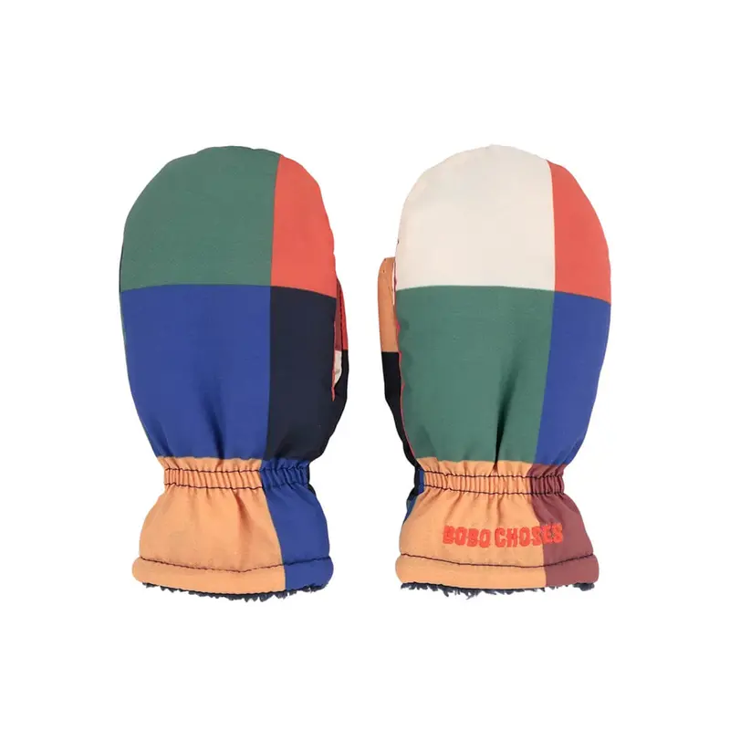Multicolour Tile Mittens by Bobo Choses