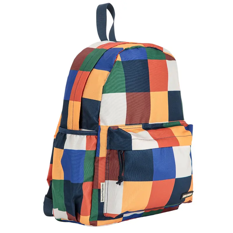 Multicolour Tiles School Bag by Bobo Choses