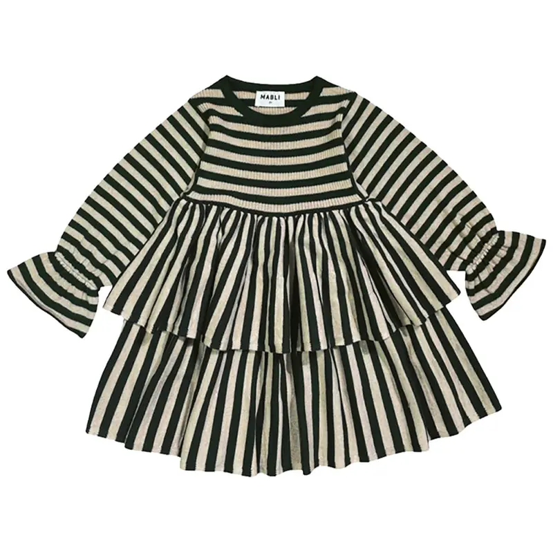 Stevie Dress in Ivy Stripe by Mabli
