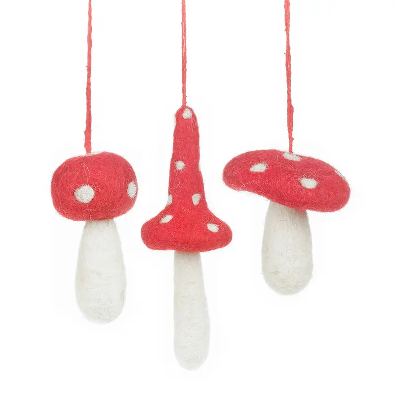 Wonky Toadstools Hanging Decoration by Felt So Good