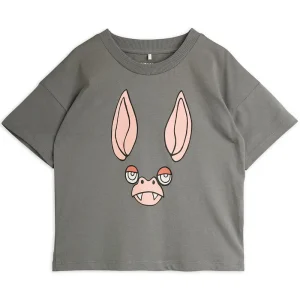 Bat Tee in Grey by Mini Rodini