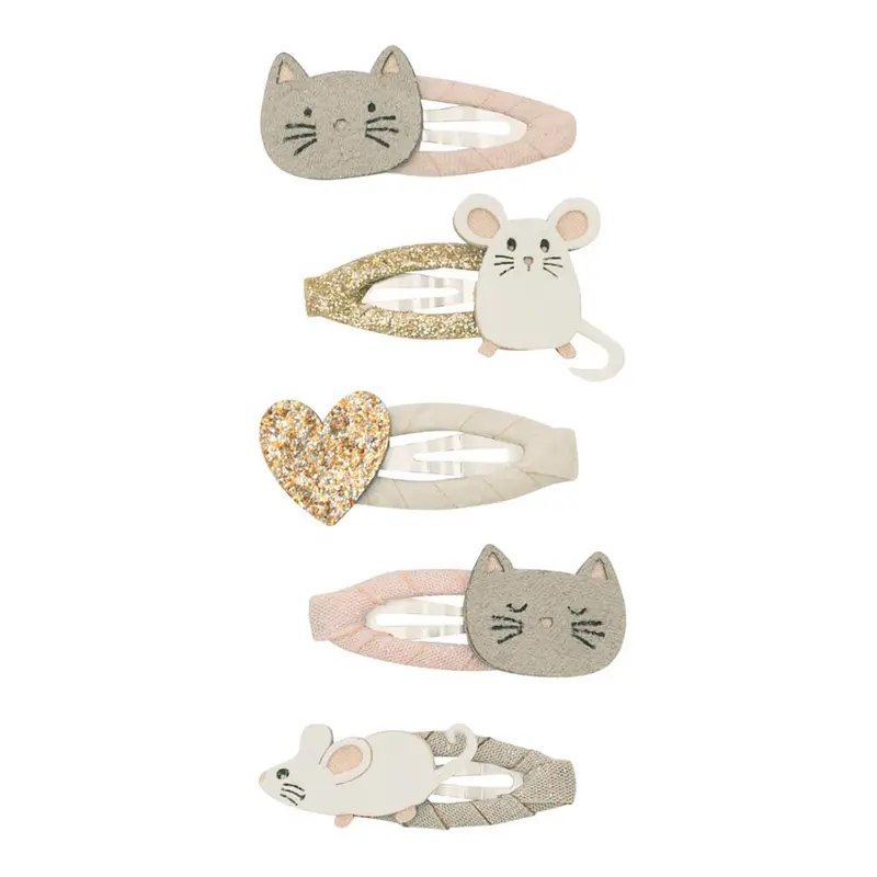 Cat & Mouse Mini Clic Clac Hair Clips by Mimi & Lula