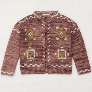 Cross Stitch Bjorn Cardigan in Affogato by Misha & Puff
