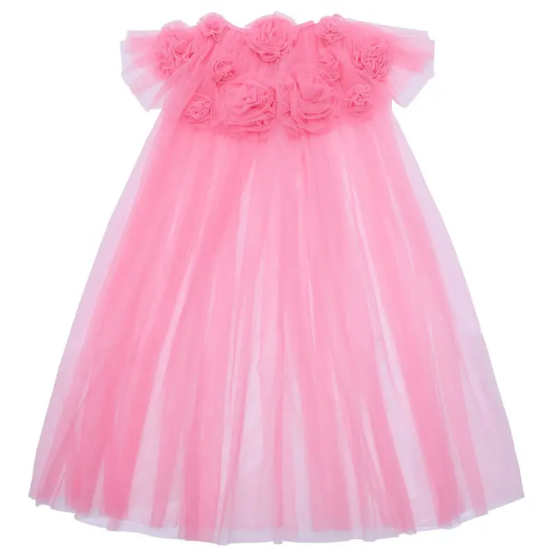 Pink Ruffle Flower Cape by Mimi & Lula