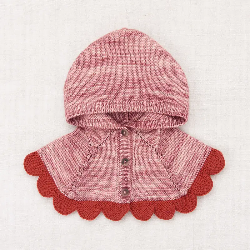 Scallop Capelet in Prairie Rose by Misha & Puff