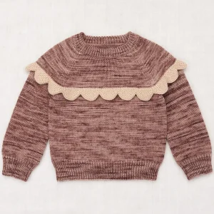 Scallop Yoke Sweater in Affogato by Misha & Puff