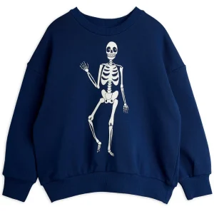 Skeleton Sweatshirt in Blue by Mini Rodini