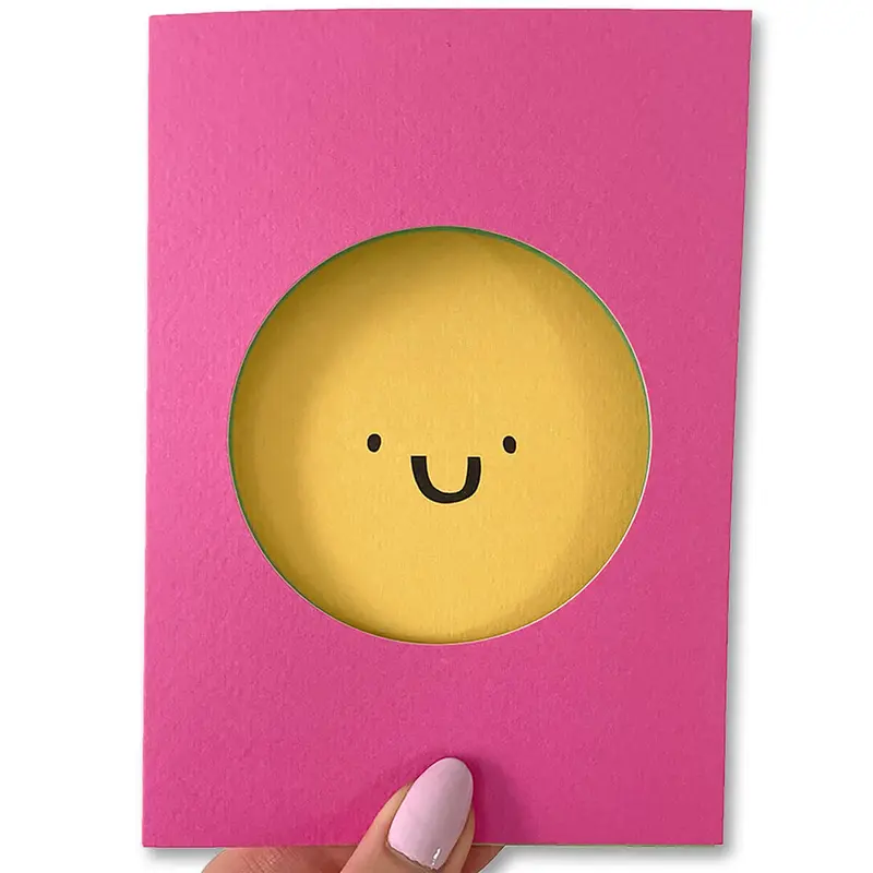 Smiley Face Greetings Card by Rumble Cards