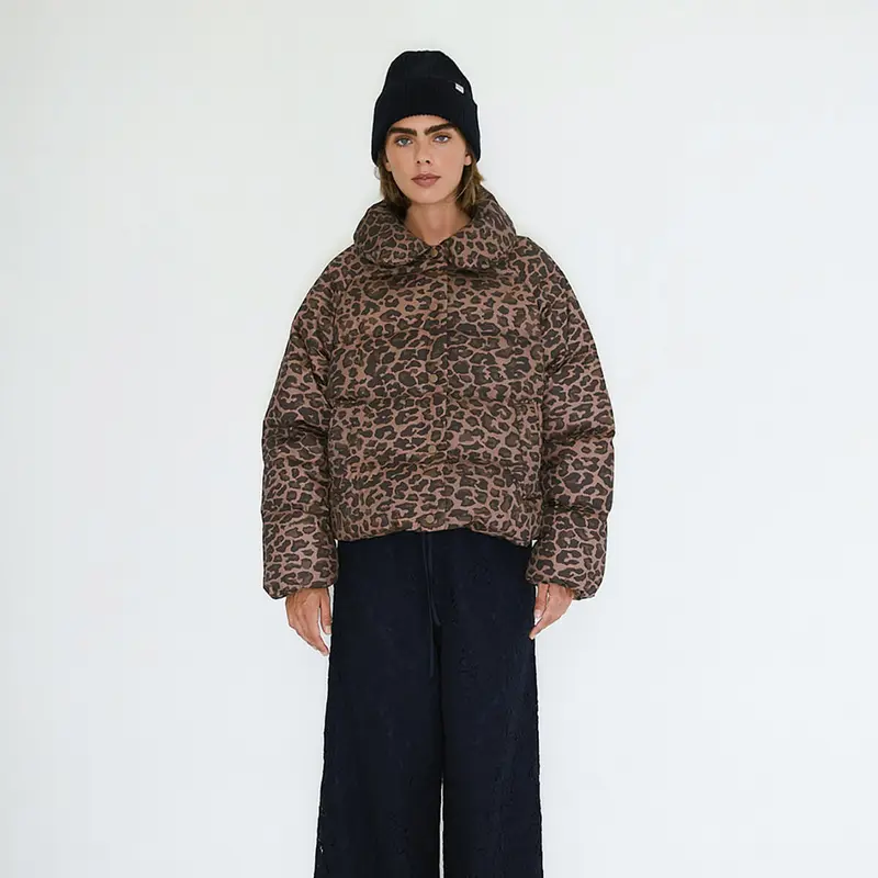 Animal Print Short Jacket in Mocha by The Tiny Big Sister