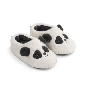 Aviaja Panda Slippers in Sandy / Dark Grey by Liewood