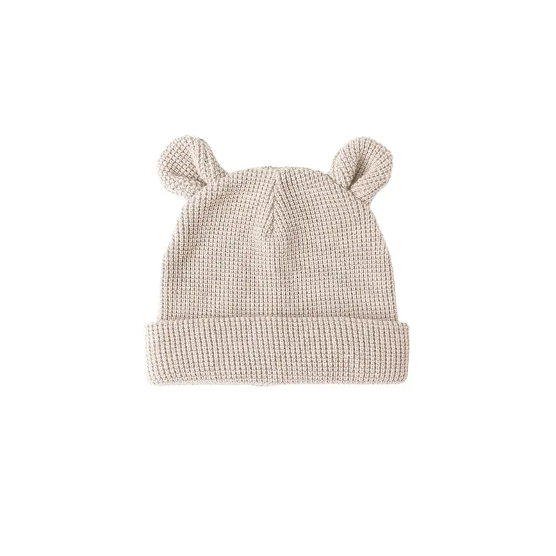 Baby Bear Beanie in Oat by Quincy Mae