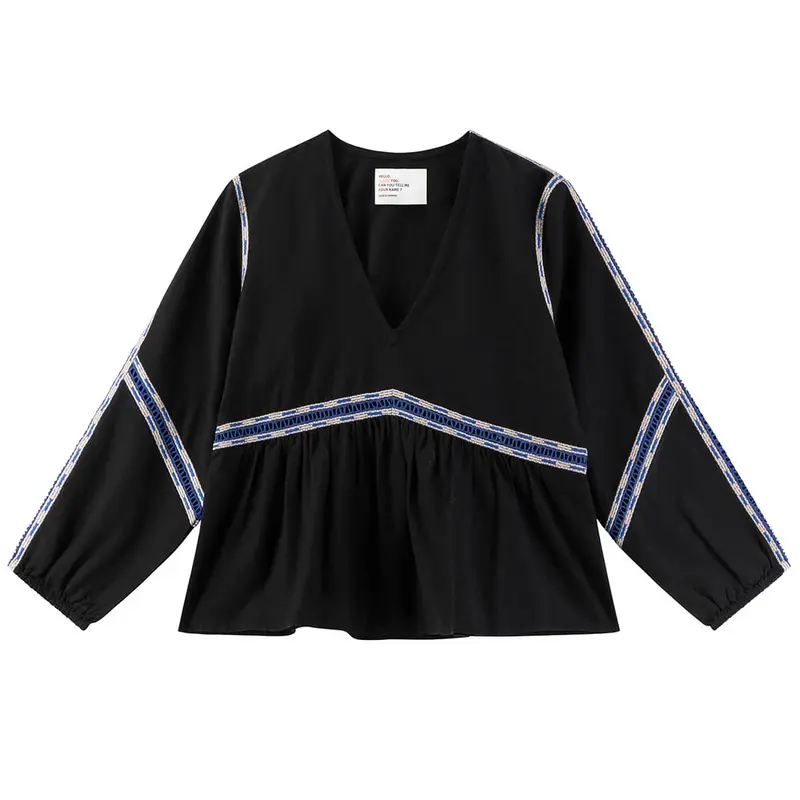 Cita Shirt in Black by Leon & Harper