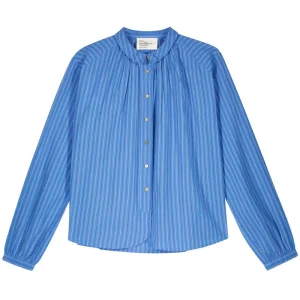 Cob Shirt in Blue Stripe by Leon & Harper