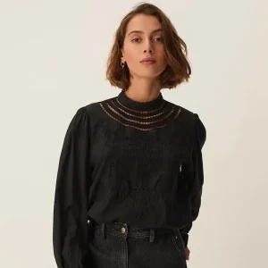 Ethan Blouse in Black by Des Petits Hauts - Last One In Stock - UK 12
