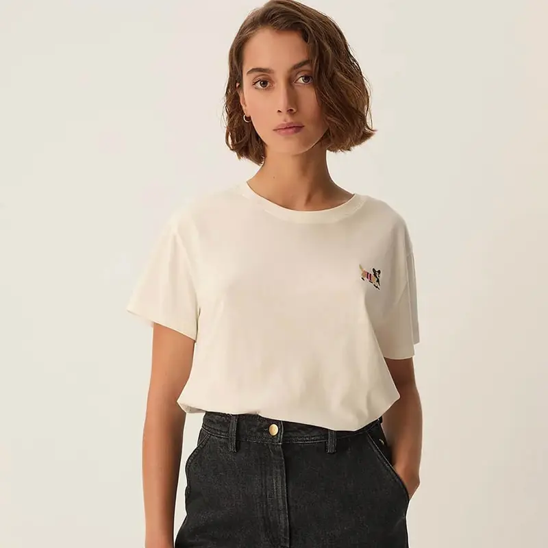 Fantine Tee in Ecru by Des Petits Hauts
