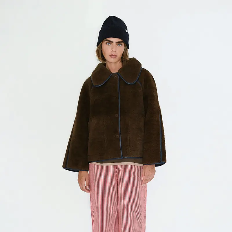 Faux Fur Coat in Dark Brown by The Tiny Big Sister