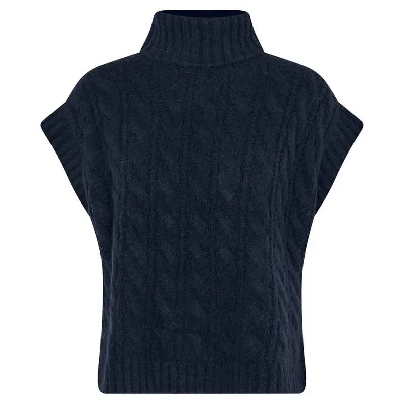 Fresno Knit Vest in Dark Blue by Lollys Laundry