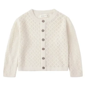 Knit Cardigan in Natural by Quincy Mae