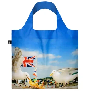 Martin Parr Seagulls Eating Chips Recycled Shopping Bag by Loqi