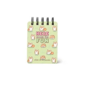 Mini Green Corgi Lined Notebook by Legami