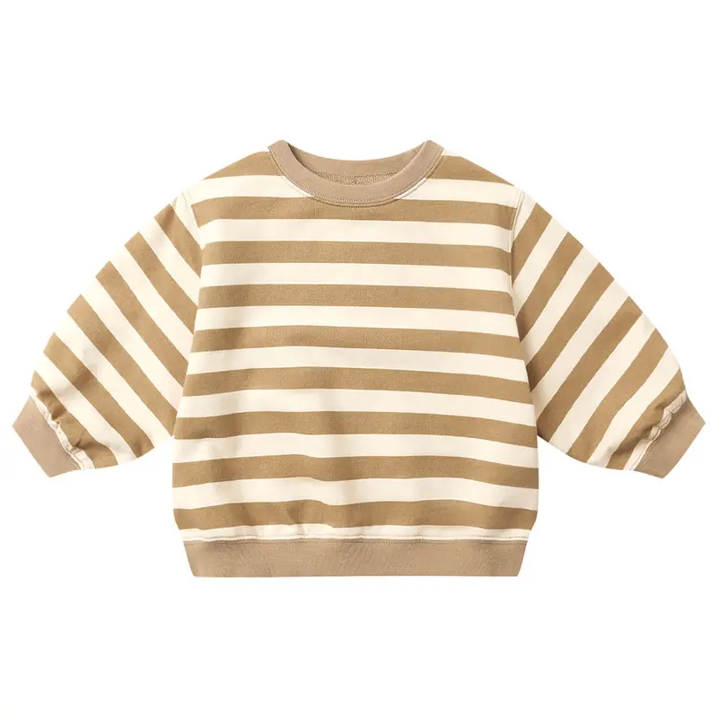 Oversized Sweatshirt in Gold Stripe by Quincy Mae