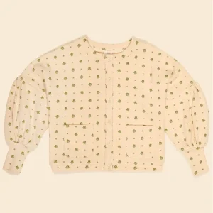 Simona Jersey Cardigan in Meadow Calico by Apolina