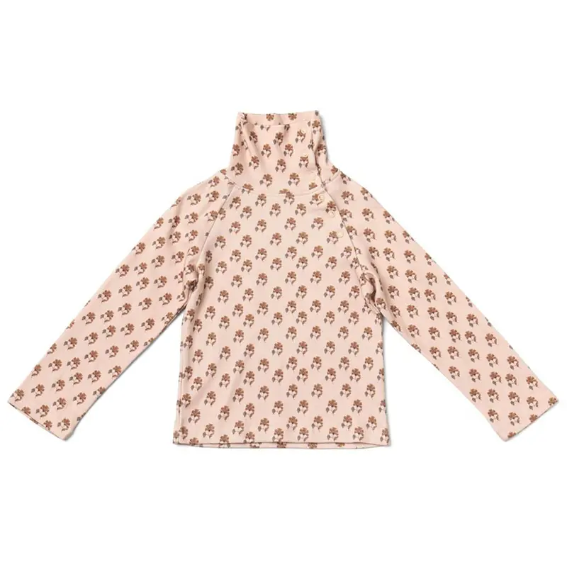 Snap Turtleneck in Textured Floral by Lali