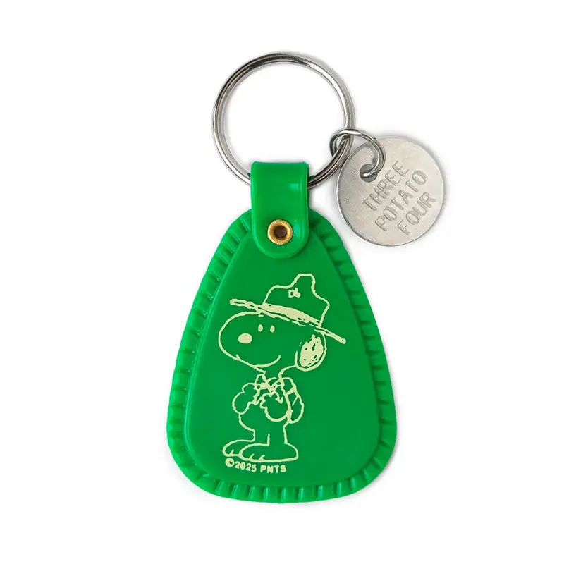 Snoopy Beagle Scout Saddle Keychain by Three Potato Four X Peanuts