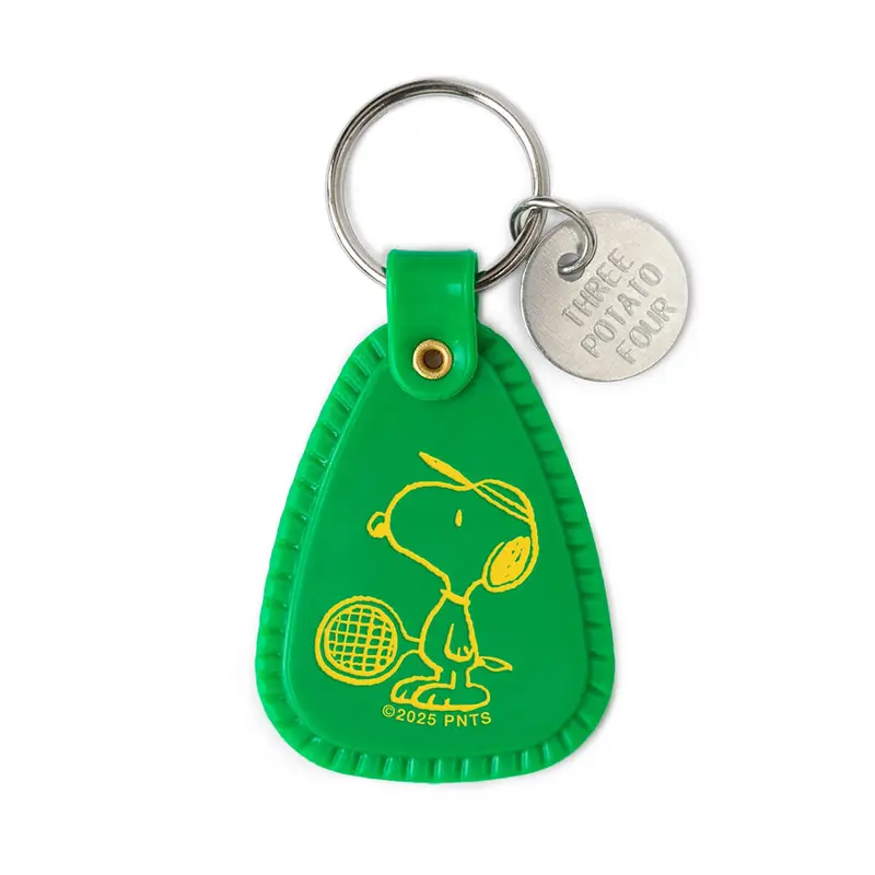 Snoopy Tennis Saddle Keychain by Three Potato Four X Peanuts