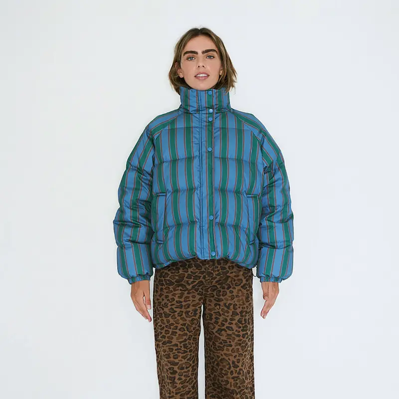 Striped Short Jacket in Stone by The Tiny Big Sister